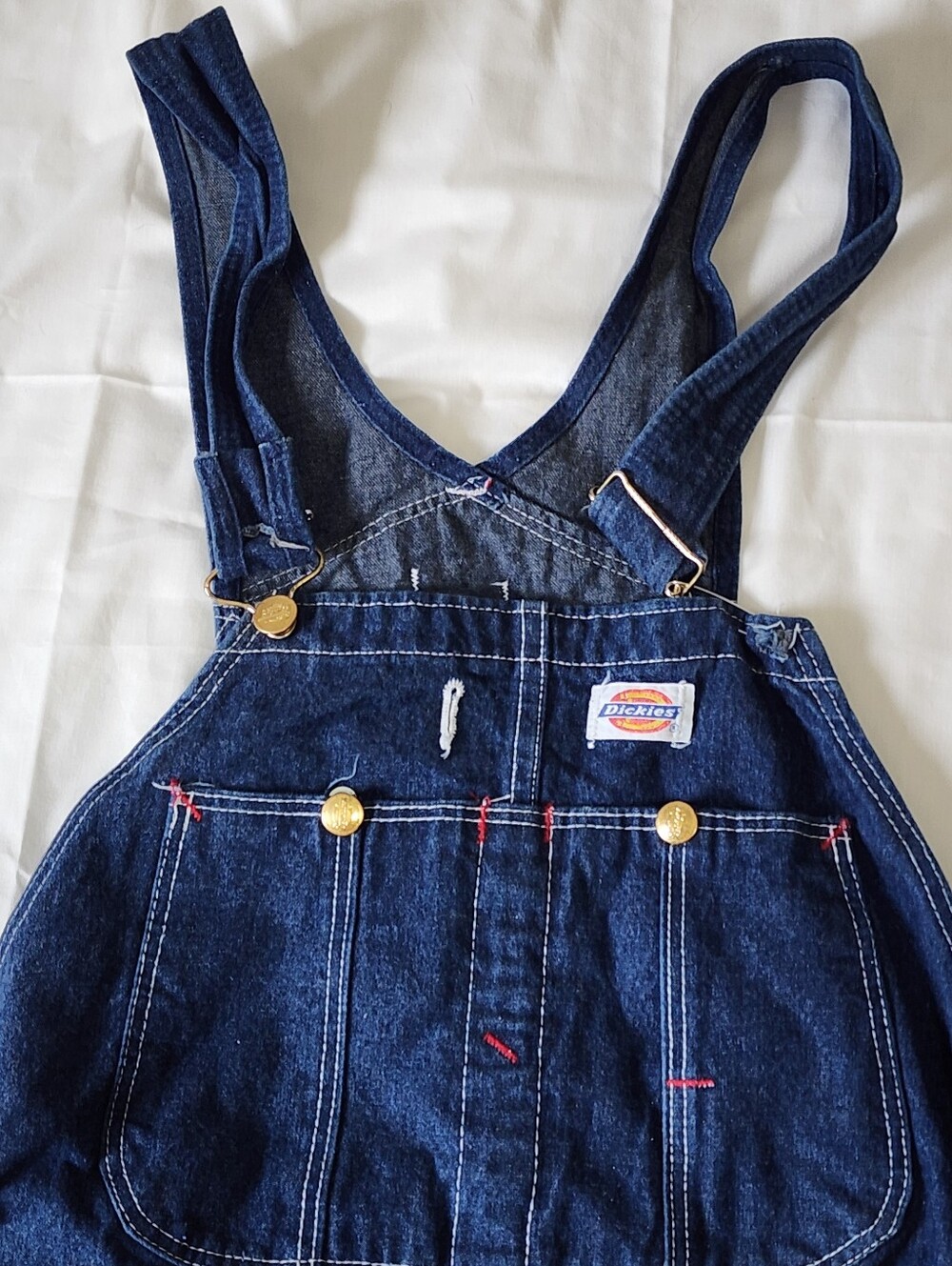 Mens Vintage Dickies Denim Overalls Bibs 38×30 Clasps Are Broken